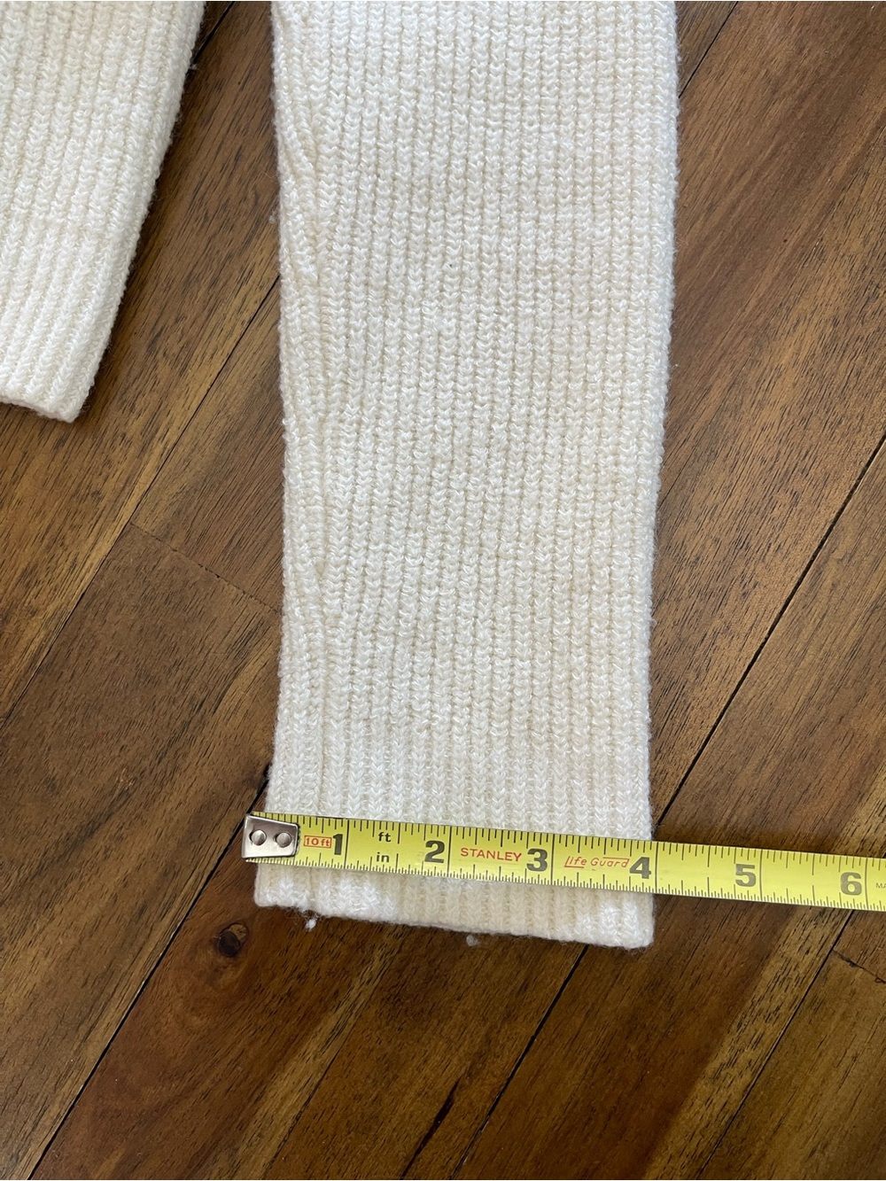 Sezane Eloi jumper cream crop merino wool sweater women’s XS - Picture 10 of 14
